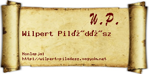 Wilpert Piládész névjegykártya